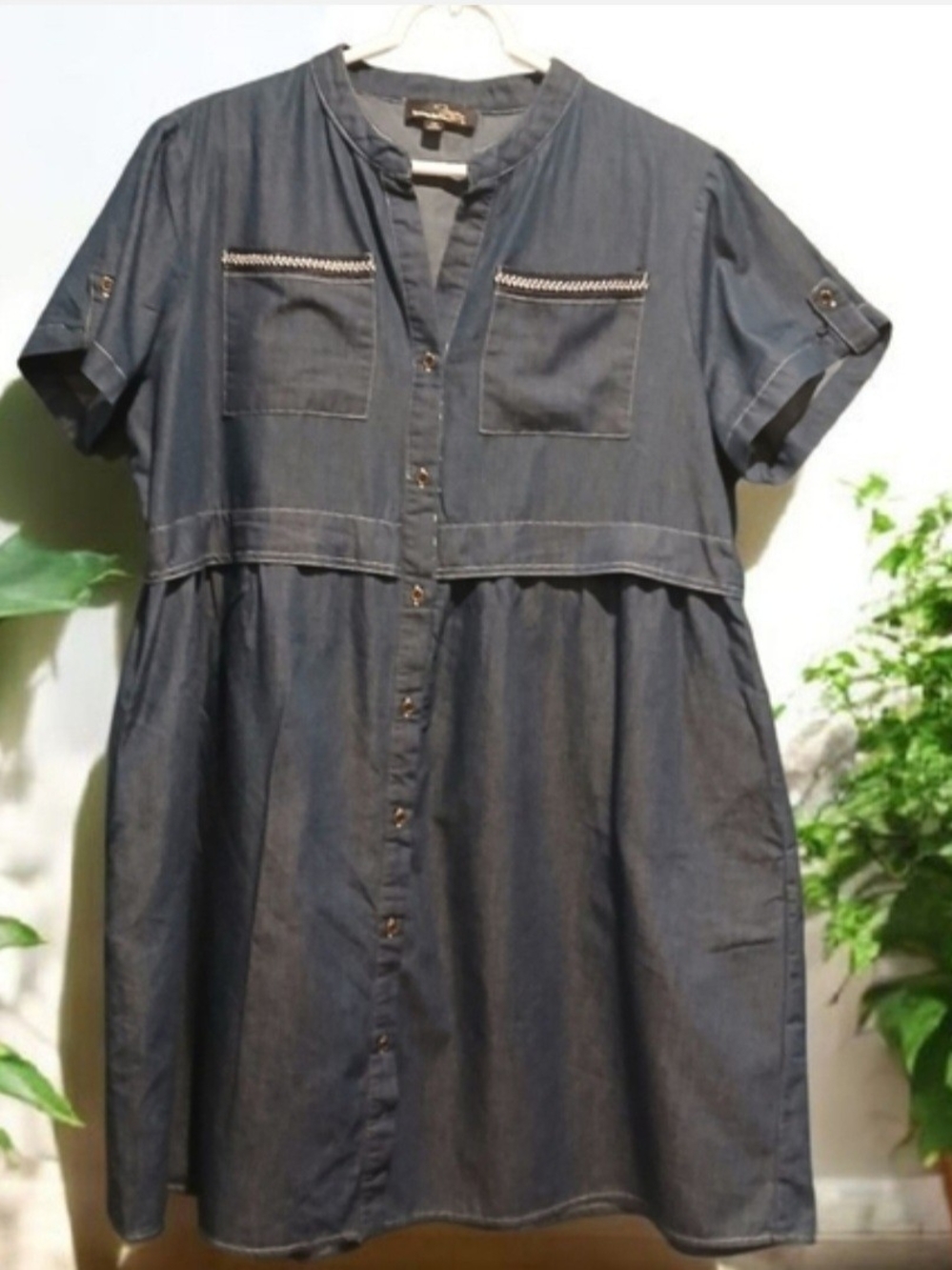 Suzanne Betro Dark Blue Denim Tunic Dress